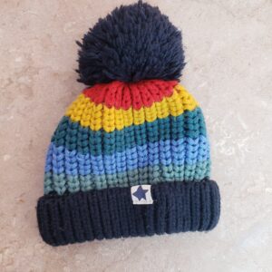 Стильна багатокольорова шапка NEXT для малюків 1-2 роки - модний дитячий аксесуар