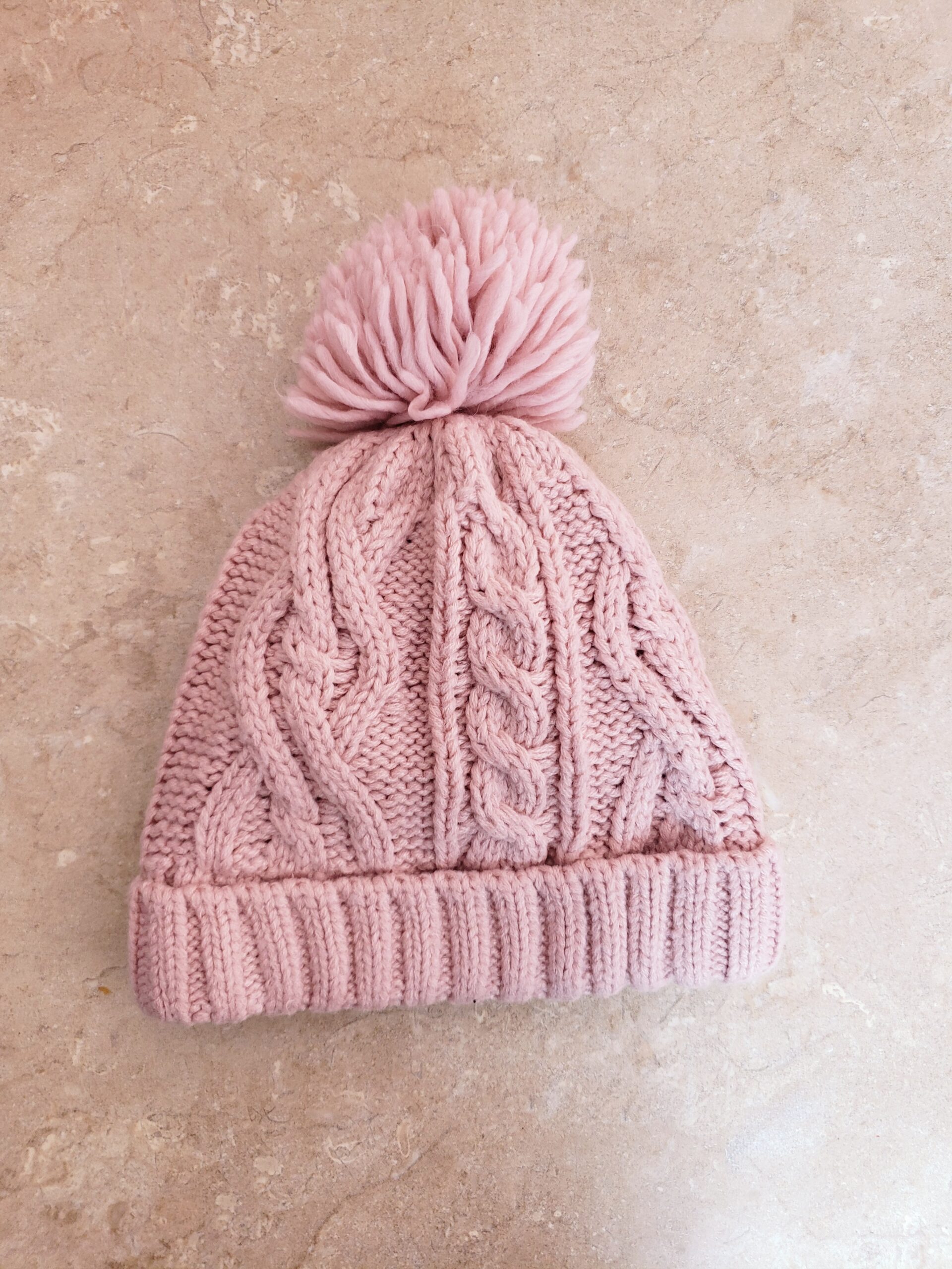 Дитяча рожева шапка з помпоном 3-6 років - в'язана шапочка для дівчинки 4 Дитяча рожева шапка з помпоном 3-6 років - в'язана шапочка для дівчинки - Зображення 4