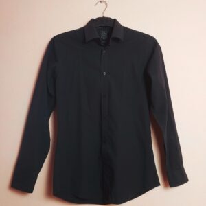 Чорна чоловіча сорочка Taylor & Wright Slim Fit - класична офісна сорочка з довгим рукавом