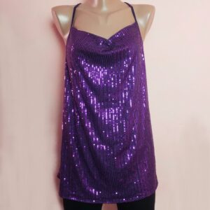 Стильний фіолетовий топ з паєтками - елегантний блискучий одяг