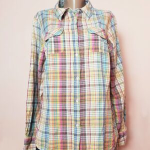 Жіноча бавовняна сорочка Clockhouse в клітку - вживаний одяг в ідеальному стані