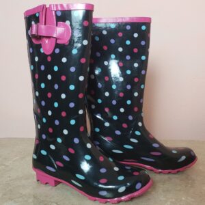 Гумові чоботи жіночі 39 розмір веселкові в горошок - весна літо осінь повсякденне взуття