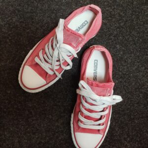 Для дітей рожеві кеди Converse на весну, літо, осінь розмір 35
