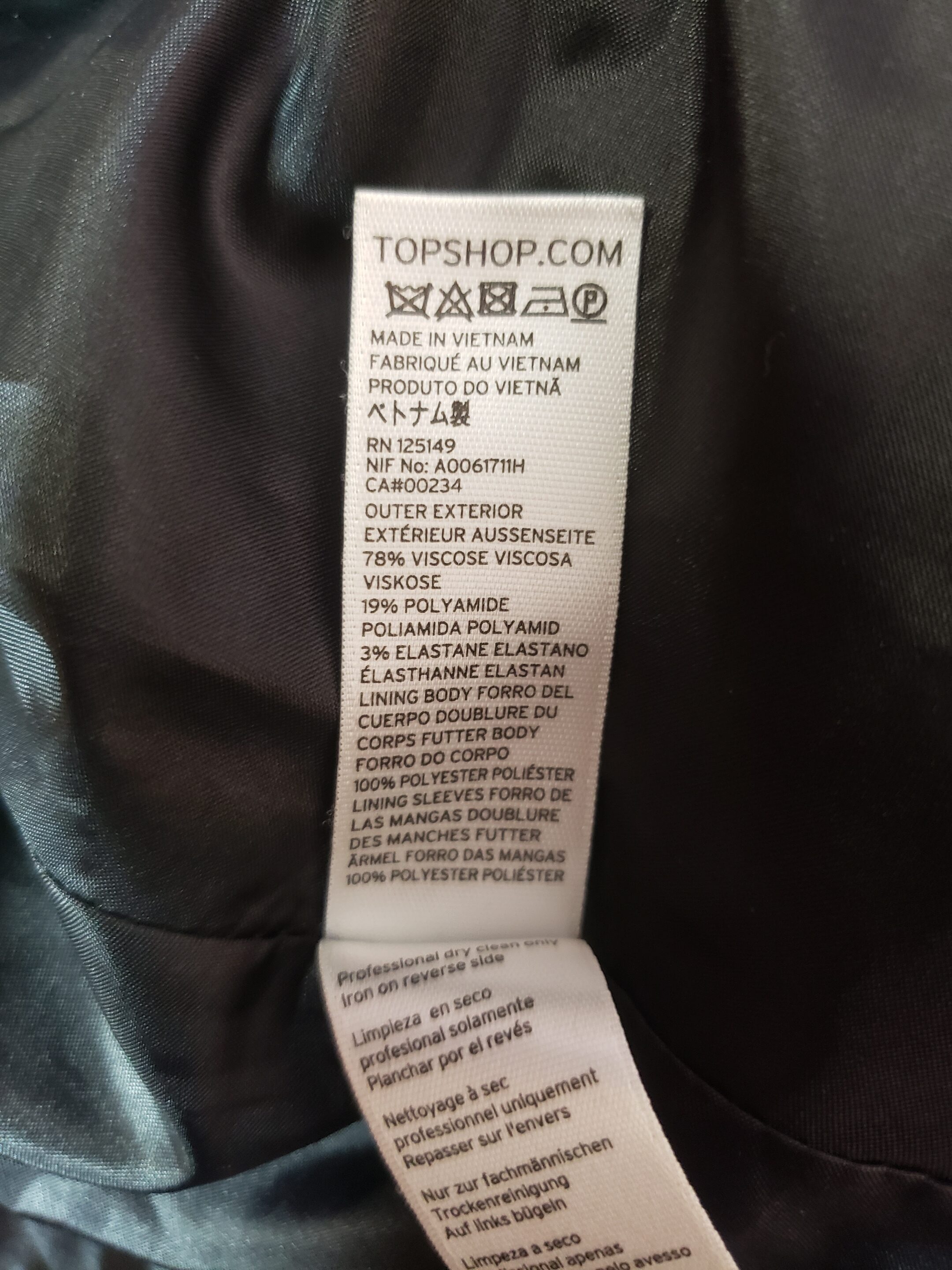Жіночий чорний піджак Topshop розмір EUR 38 / US 6 / UK 10 6 Жіночий чорний піджак Topshop розмір EUR 38 / US 6 / UK 10 - Зображення 6