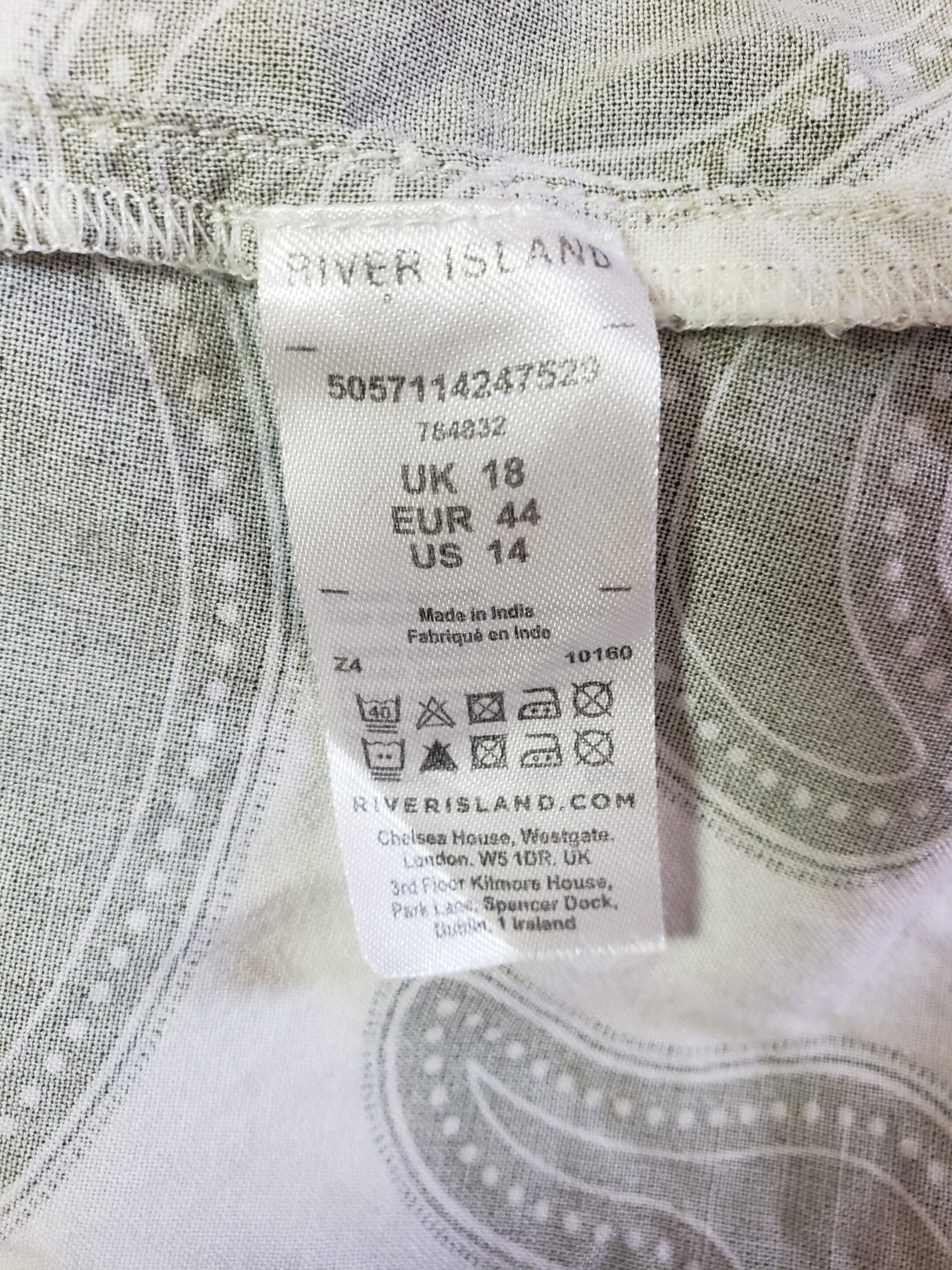 Жіноча біло-зелена сукня River Island розмір EUR 44 5 Жіноча біло-зелена сукня River Island розмір EUR 44 - Зображення 5