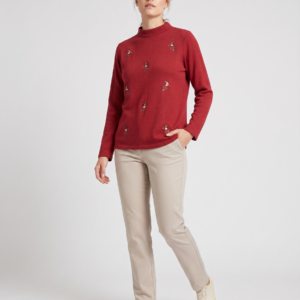 Жіночий червоний светр isle essentials розмір m/l