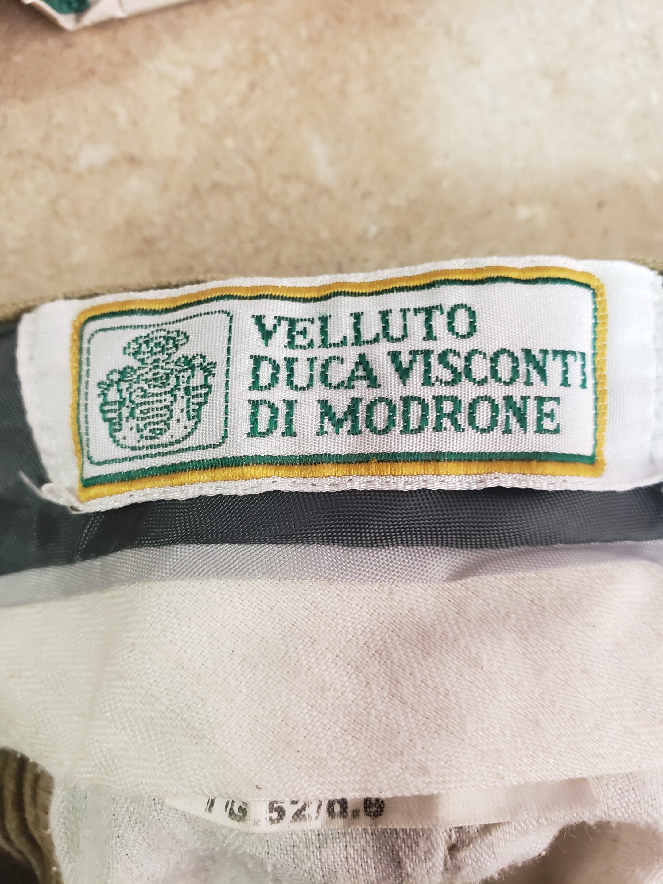 Чоловічі оливкові брюки Velluto Duca Visconti di Modrone розмір 52 4 Чоловічі оливкові брюки Velluto Duca Visconti di Modrone розмір 52 - Зображення 4