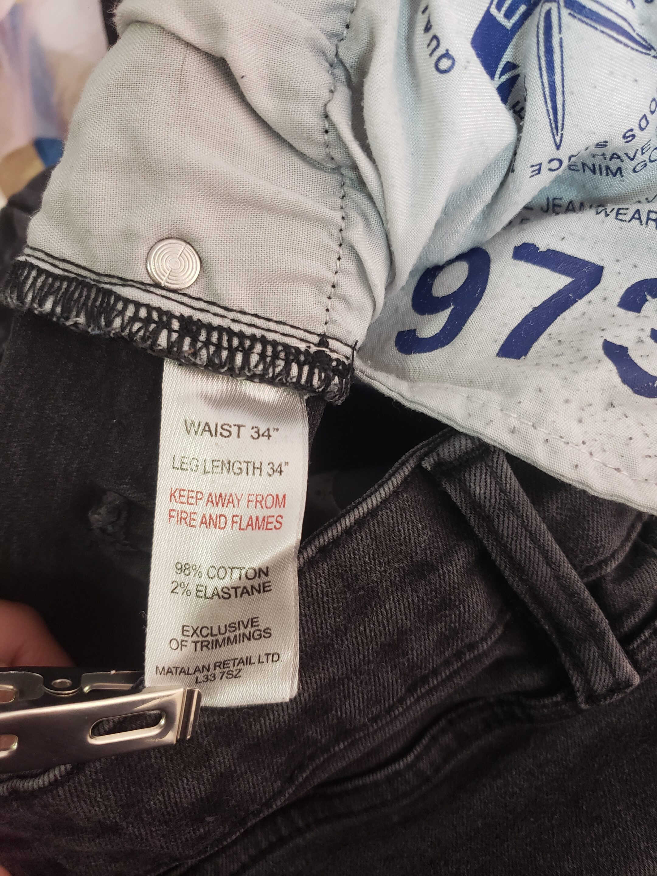 Чоловічі чорні джинси Easy Denim розмір 34 5 Чоловічі чорні джинси Easy Denim розмір 34 - Зображення 5