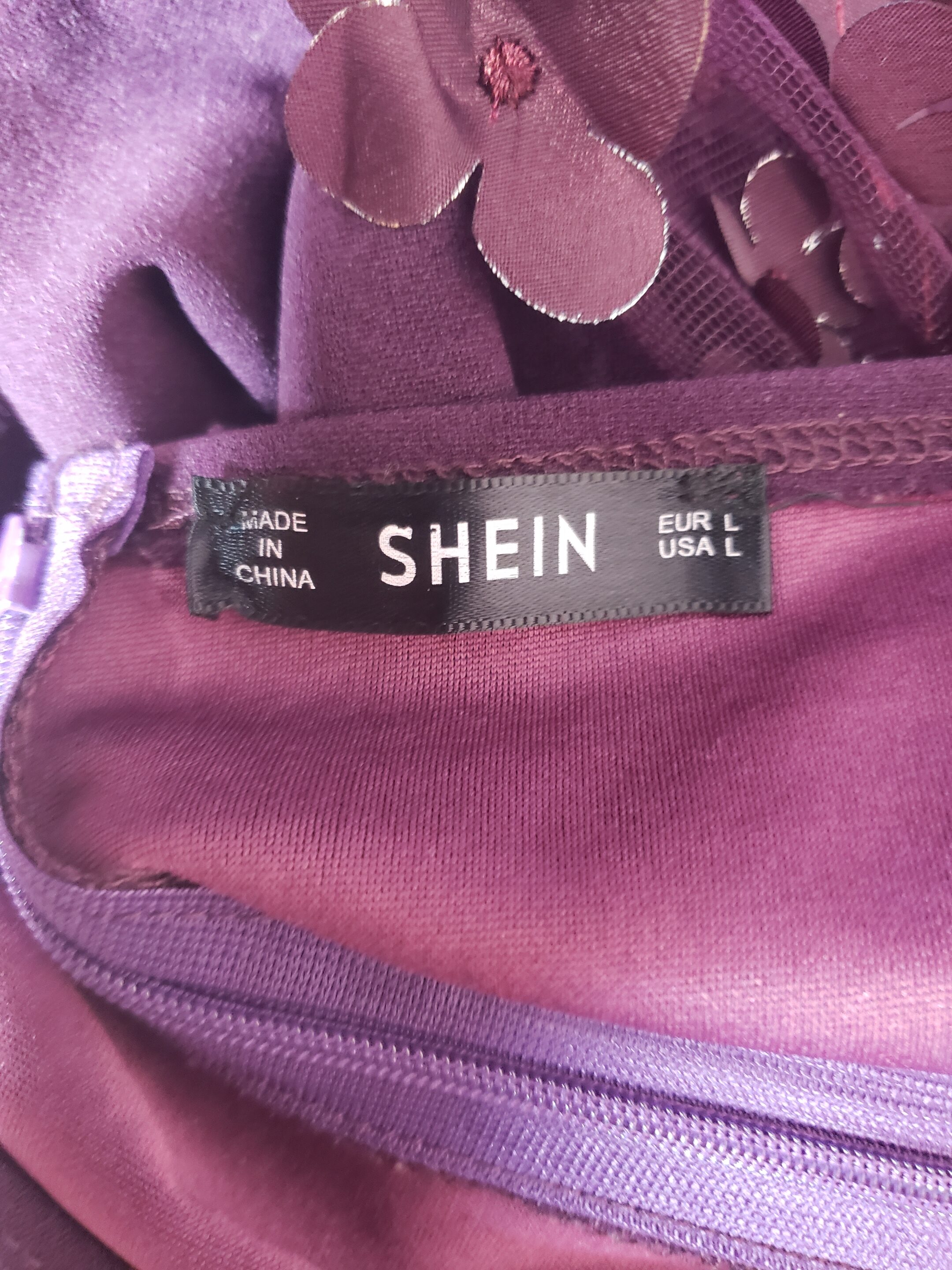 Жіноча темно-фіолетова сукня SHEIN розмір L 6 Жіноча темно-фіолетова сукня SHEIN розмір L - Зображення 6