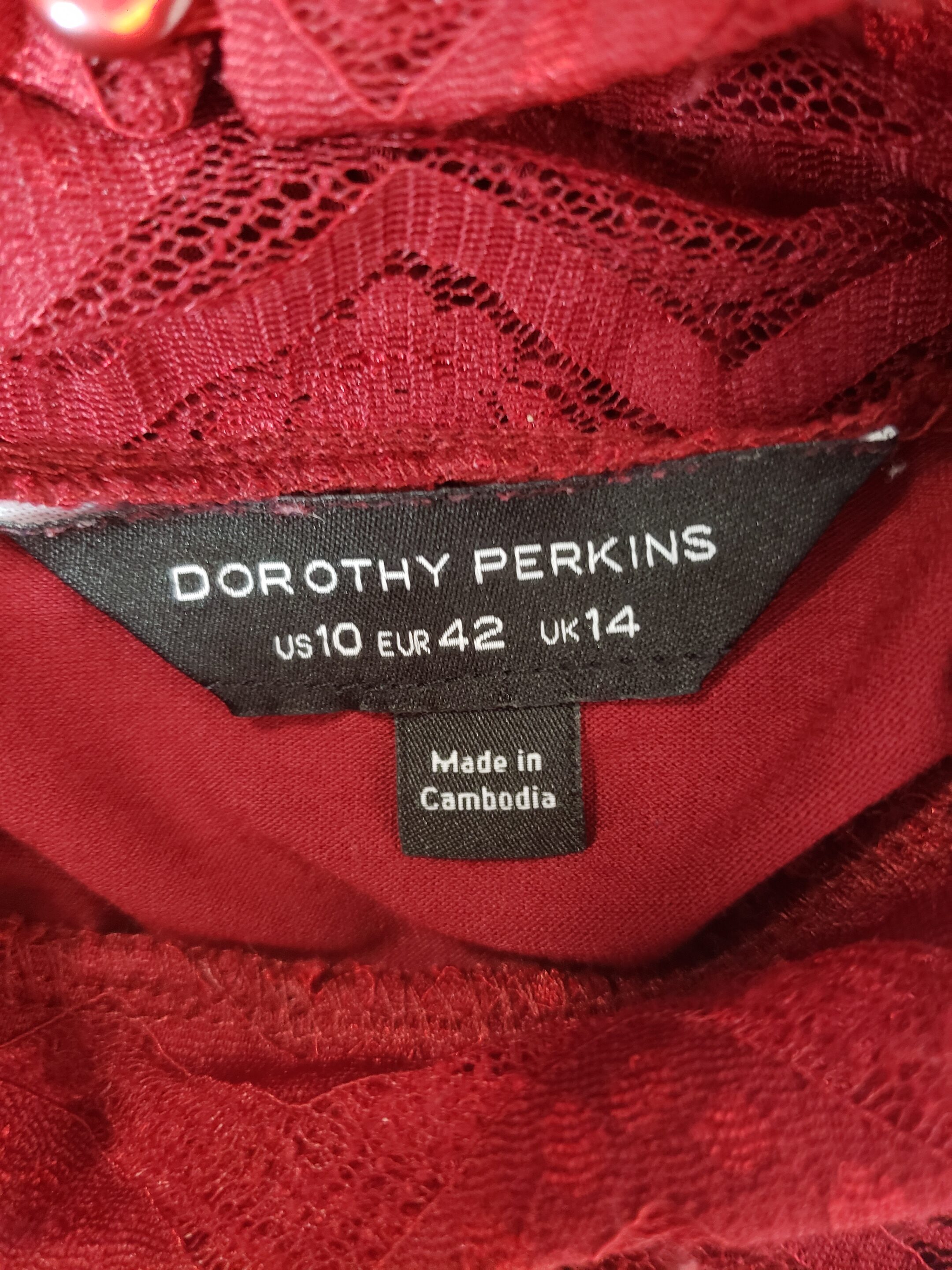 Жіноча бордова блузка Dorothy Perkins розмір UK 14 3 Жіноча бордова блузка Dorothy Perkins розмір UK 14 - Зображення 3