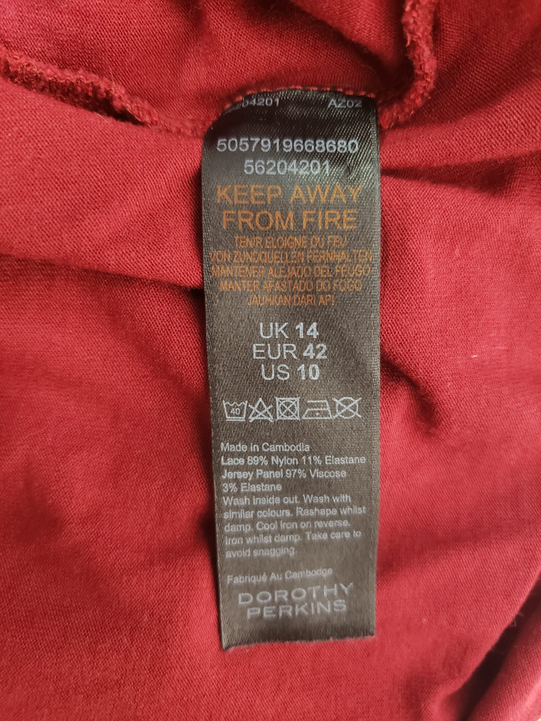 Жіноча бордова блузка Dorothy Perkins розмір UK 14 2 Жіноча бордова блузка Dorothy Perkins розмір UK 14 - Зображення 2