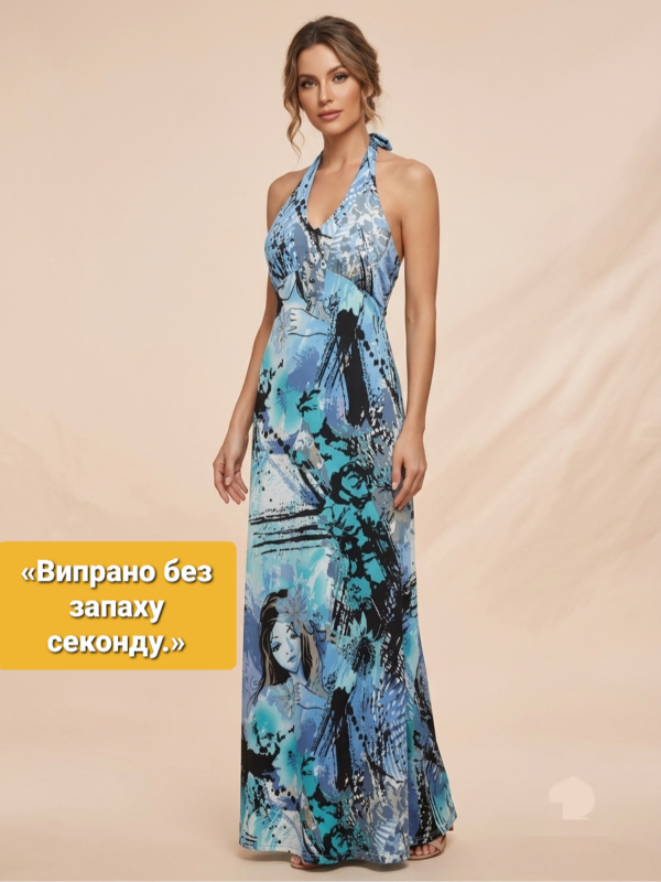 Жіноча сукня халтер блакитна Stella розмір M/L - 20260725 211418