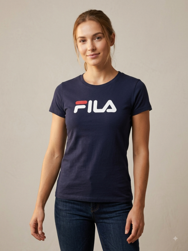Жіноча темно-синя футболка FILA розмір M - photo 6 4